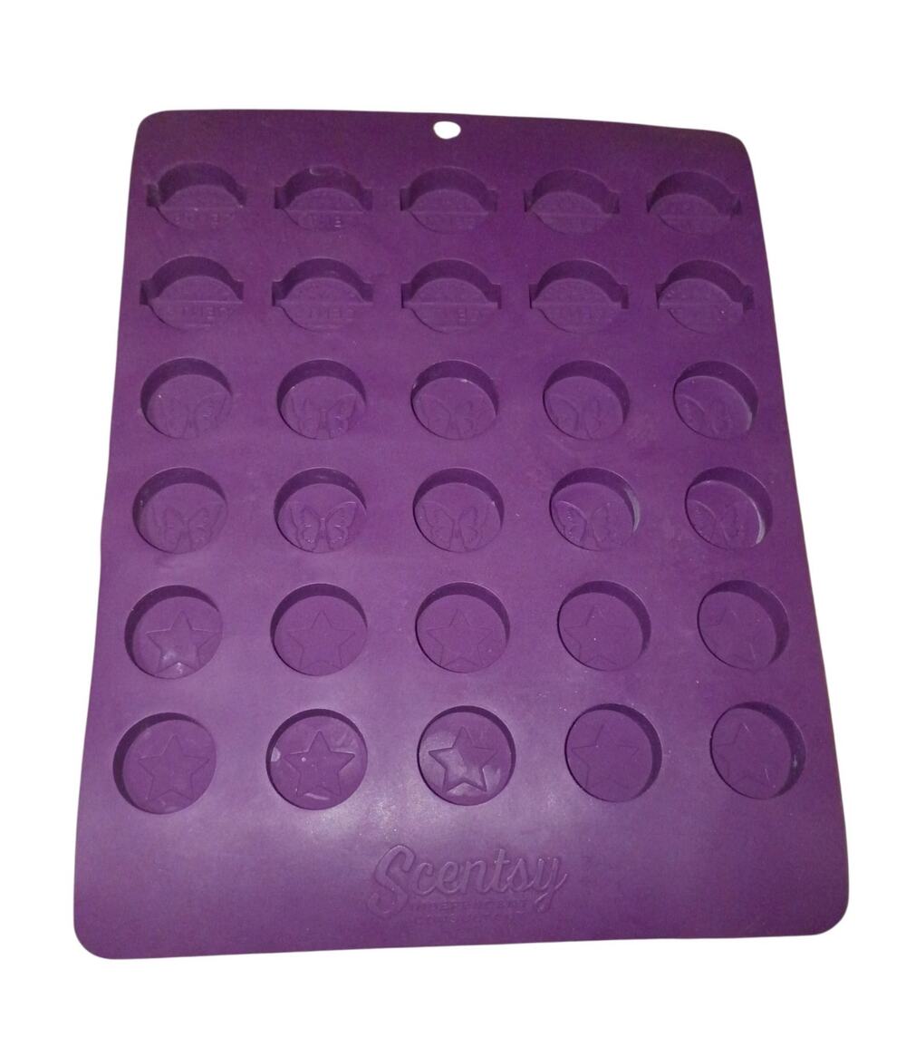 Scentsy Consultant Silicone Sample Molds Wax Melting Butterflies & Stars Purple